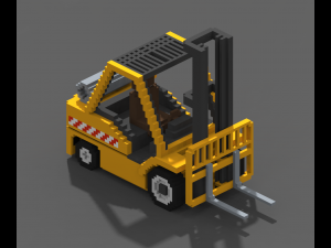 Voxel Forklift Model 3D