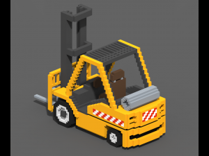 Voxel Forklift Model 3D