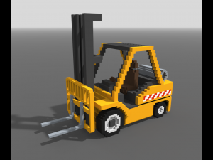 Voxel Forklift Model 3D