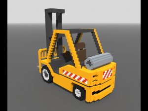 Voxel Forklift Model 3D