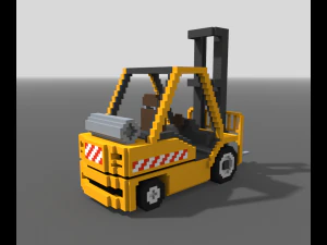 Voxel Forklift 3D Model