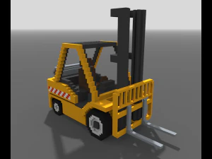 Voxel Forklift 3D Model