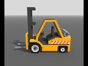 Voxel Forklift Model 3D