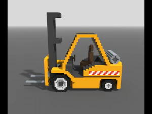 Voxel Forklift 3D Model