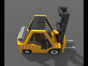 Voxel Forklift Model 3D
