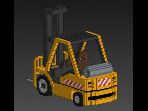 Voxel Forklift Model 3D
