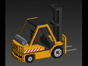Voxel Forklift Model 3D