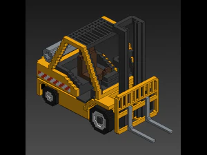 Voxel Forklift 3D Model