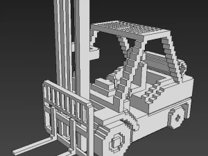 Voxel Forklift 3D Model