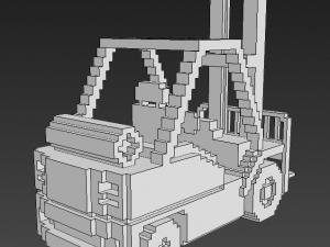 Voxel Forklift Model 3D