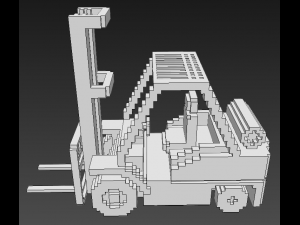 Voxel Forklift Model 3D