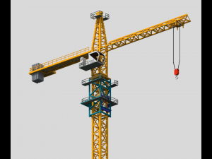 Voxel Tower Crane 3D Model