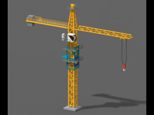 Voxel Tower Crane Modelo 3D