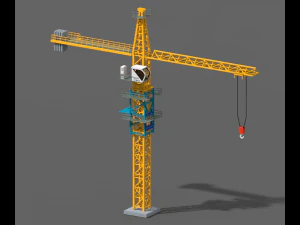 Voxel-Turmdrehkran 3D Modell