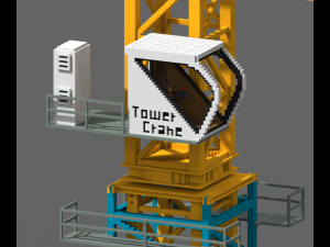Voxel Tower Crane Modelo 3D