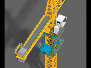Voxel Tower Crane Modelo 3D