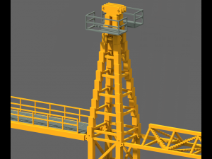 Voxel Tower Crane Modelo 3D