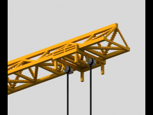 Voxel Tower Crane Modelo 3D