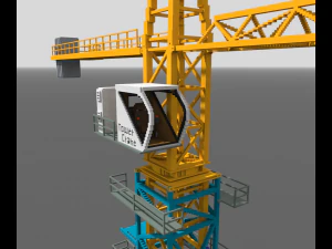 Voxel-Turmdrehkran 3D Modell