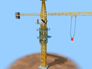 Voxel Tower Crane Modelo 3D