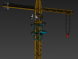 Voxel Tower Crane Modelo 3D