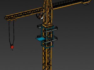 Voxel Tower Crane Modelo 3D