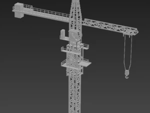 Voxel-Turmdrehkran 3D Modell