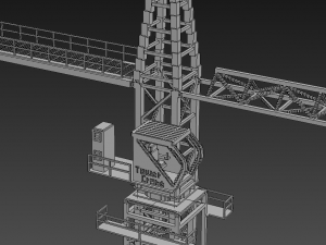 Voxel Tower Crane Modelo 3D