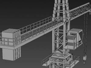 Voxel Tower Crane Modelo 3D