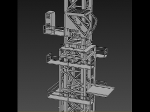 Voxel Tower Crane Modelo 3D