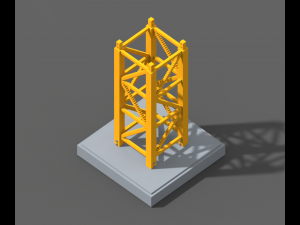 Voxel Tower Crane Modelo 3D