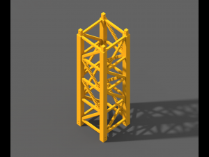Voxel Tower Crane Modelo 3D