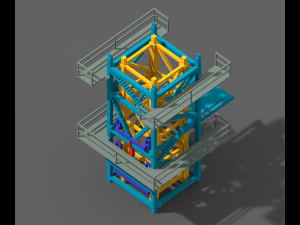 Voxel Tower Crane Modelo 3D
