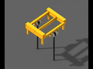 Voxel-Turmdrehkran 3D Modell