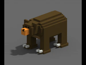 Voxel-dieren 3D Model