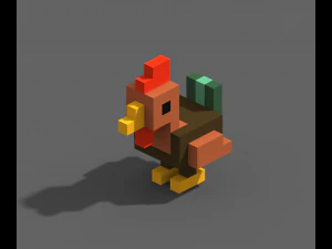 Voxel-dieren 3D Model
