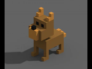 Voxel-dieren 3D Model