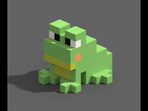 Voxel-dieren 3D Model