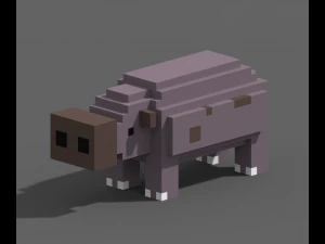 Voxel-dieren 3D Model