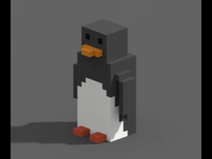 Voxel-dieren 3D Model