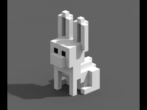 Voxel-dieren 3D Model