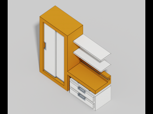Voxel Furniture Pack 99 Items 3D Model