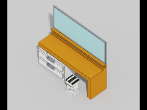 Voxel Furniture Pack 99 Items 3D Model