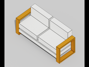 Voxel Furniture Pack 99 Items 3D Model