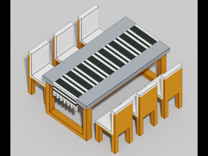 Voxel Furniture Pack 99 Items 3D Model