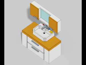 Voxel Furniture Pack 99 Items 3D Model