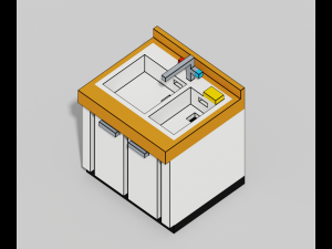Voxel Furniture Pack 99 Items 3D Model
