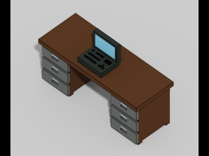 Voxel Furniture Pack 99 Items 3D Model