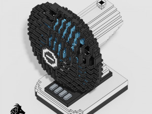 Voxel Electronics Pack 20 Items 3D Model