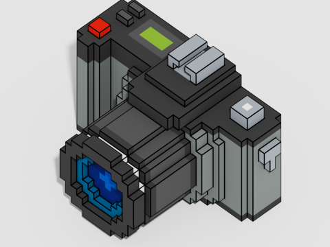 Voxel Electronics Pack 20 Items 3D Model